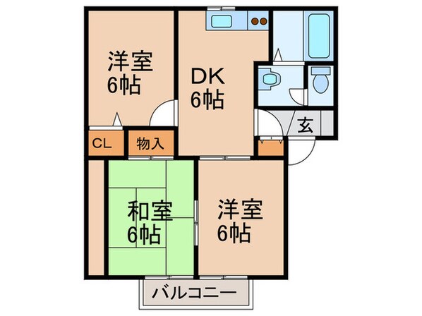 グリ－ンエクセル小森野Ａの物件間取画像